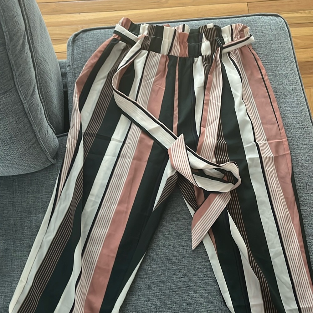 stripe multi color pant